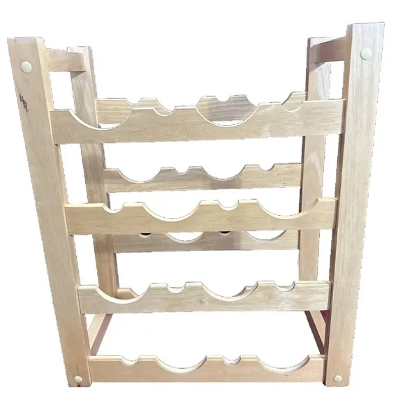 Wine Rack Light Wood. Holds 24 Bottles. Has Removable Table Top. Great Condition - Picture 4 of 10